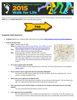 Walk for Life 2015 FAQ - Pregnancy Resource Center of the South