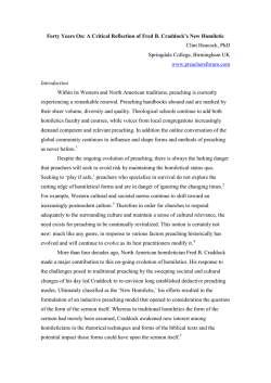 Within its Western traditions, preaching is currently in the midst