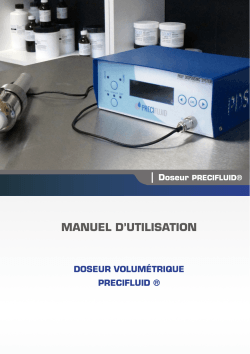 MANUEL D`UTILISATION - Preci Fluid Dispensing