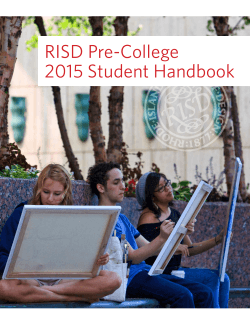 Pre-College Program Student Handbook - RISD Pre