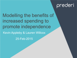 Modelling the benefits of increased spending to promote