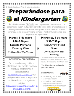 el Kindergarten - VASD Pre-K