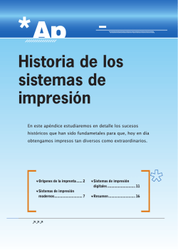 Historia de los sistemas de impresiÃ³n