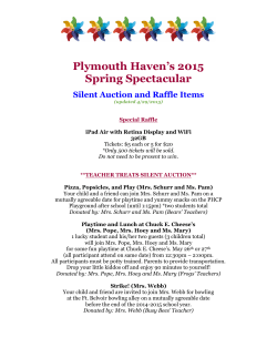Plymouth Haven`s 2015 Spring Spectacular Silent Auction and