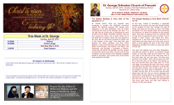 April 26 Bulletin - St. George Orthodox Church