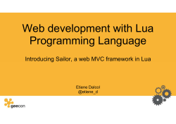 Web development with Lua Programming Language