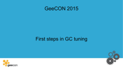 2015 GeeCon. First steps in GC tuning