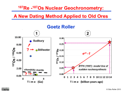 187Re -187Os Nuclear Geochronometry: A New Dating Method
