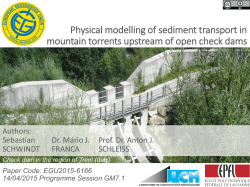 Physical modelling of sediment transport in