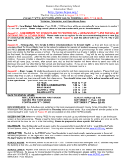 Information sheet-Fall2015 - Pointers Run Elementary School