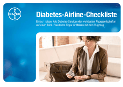 Diabetes-Airline-Checkliste  - Der Bayer Presse