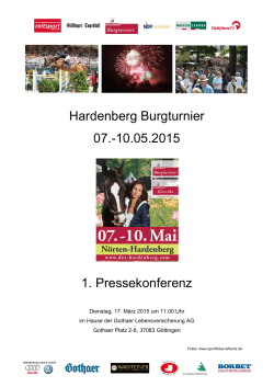 Hardenberg Burgturnier 07.-10.05.2015 1. Pressekonferenz