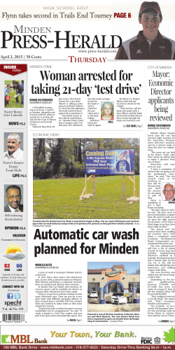 Automatic car wash planned for Minden - Minden Press