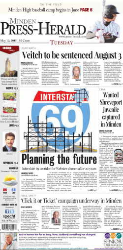 Veitch to be sentenced August 3 - Minden Press