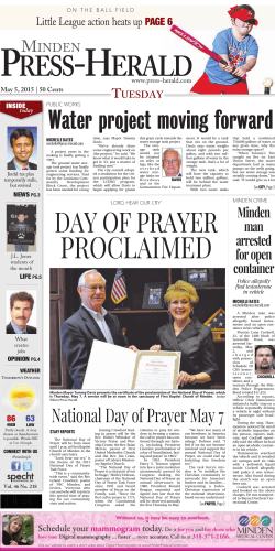 National Day of Prayer May 7 - Minden Press