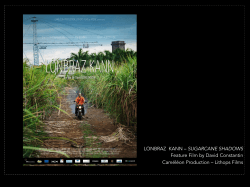 SUGARCANE SHADOWS Feature Film by David Constantin