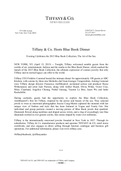 PDF - Tiffany For The Press