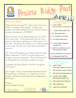 post April 2015 - Prairie Ridge Elementary School