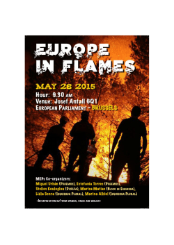 EUROPE IN FLAMES Thursday, May 28 9:30-11:30