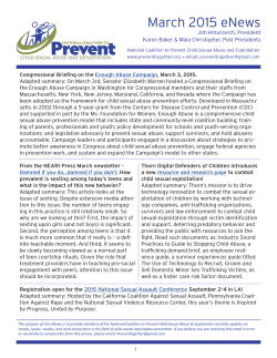 March 2015 eNews - National Coalition to Prevent Child Sexual