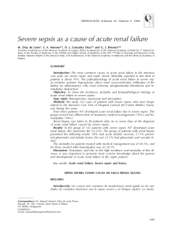 Severe sepsis as a cause of acute renal failure