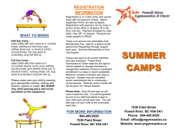 SUMMER CAMP SS - Powell River Gymnastics & Cheer Powell