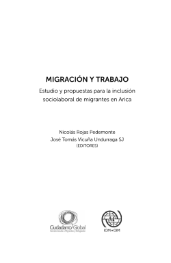 MigraciÃ³n y Trabajo Estudio y propuestas para la inclusiÃ³n