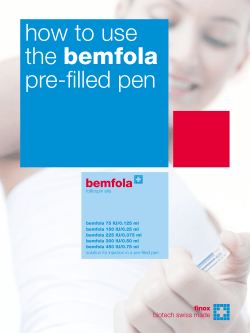 how to use the bemfola pre