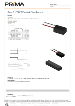 Class 2 12V LED Electronic Transformers