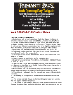 York 100 Club Full Contest Rules