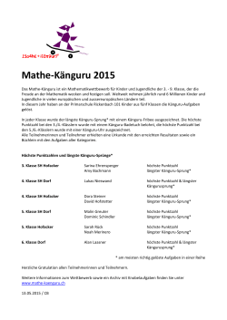 Mathe-KÃ¤nguru 2015 - Primarschule Rickenbach, ZH