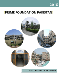 Prime Foundation Annual Report 2015