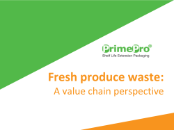 Fresh produce waste: A value chain perspective