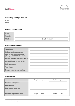 Efficiency Survey Checklist Contact Information