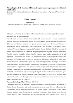 E. Ascenti, Pittura a Messina tra Classicismo e