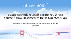 elastic-Recheck Yourself Before You Wreck