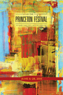 June 6â28, 2015 - The Princeton Festival