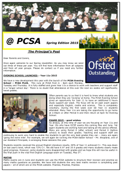 Latest Newsletter - Priory Community School