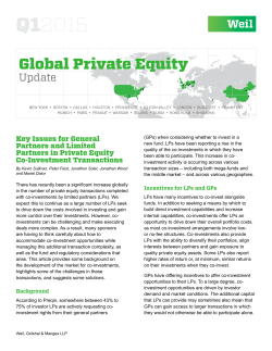 View the Q1 2015 Global PE Update. - Private Equity