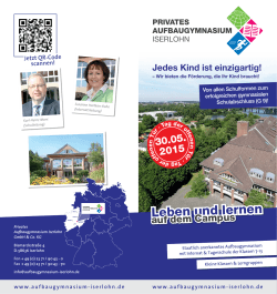 Leben und lernen - Privates Aufbaugymnasium Iserlohn