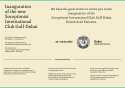 Inauguration of the new Soroptimist International Club Gulf