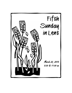 Fifth Sunday in Lent - Phinney Ridge Lutheran Church