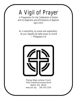 Prayer vigil requests 2015 - Phinney Ridge Lutheran Church
