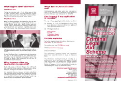 Criminal Legal Aid Scheme - Pro Bono Services Office