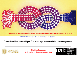 Creative Partnerships for entrepreneurship