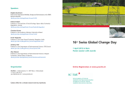 16th Swiss Global Change Day