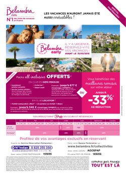 Packs all inclusive offerts* meilleures remises
