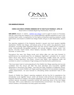 omnia san diego opening weekend set to take place thursday, april 30
