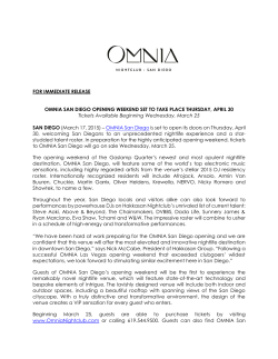 OMNIA San Diego opening weekend set to take place