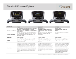 Treadmill Console Options